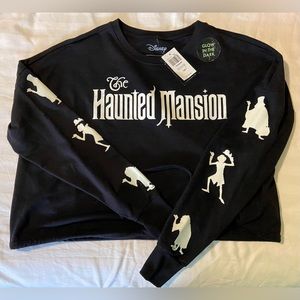 BNWT Disney Haunted Mansion cropped sweatshirt